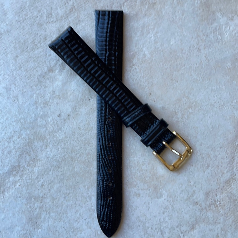 Watch Band Spidel 16mm black leather band